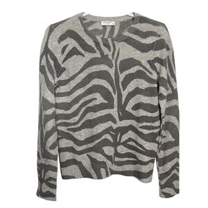 Equipment Cashmere Animal Print Crewneck Sweater